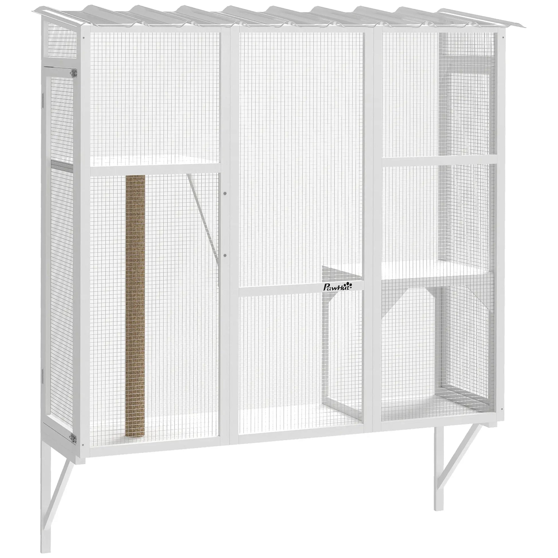 Wooden Catio Outdoor, Cat Window Box Enclosure, White Outdoor Cat Enclosures at Gallery Canada