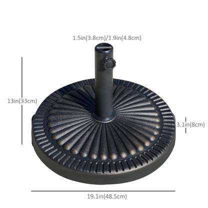 Round Umbrella Base, 31.5 Lbs Resin Stand, Φ19.1, Bronze Umbrella Bases at Gallery Canada