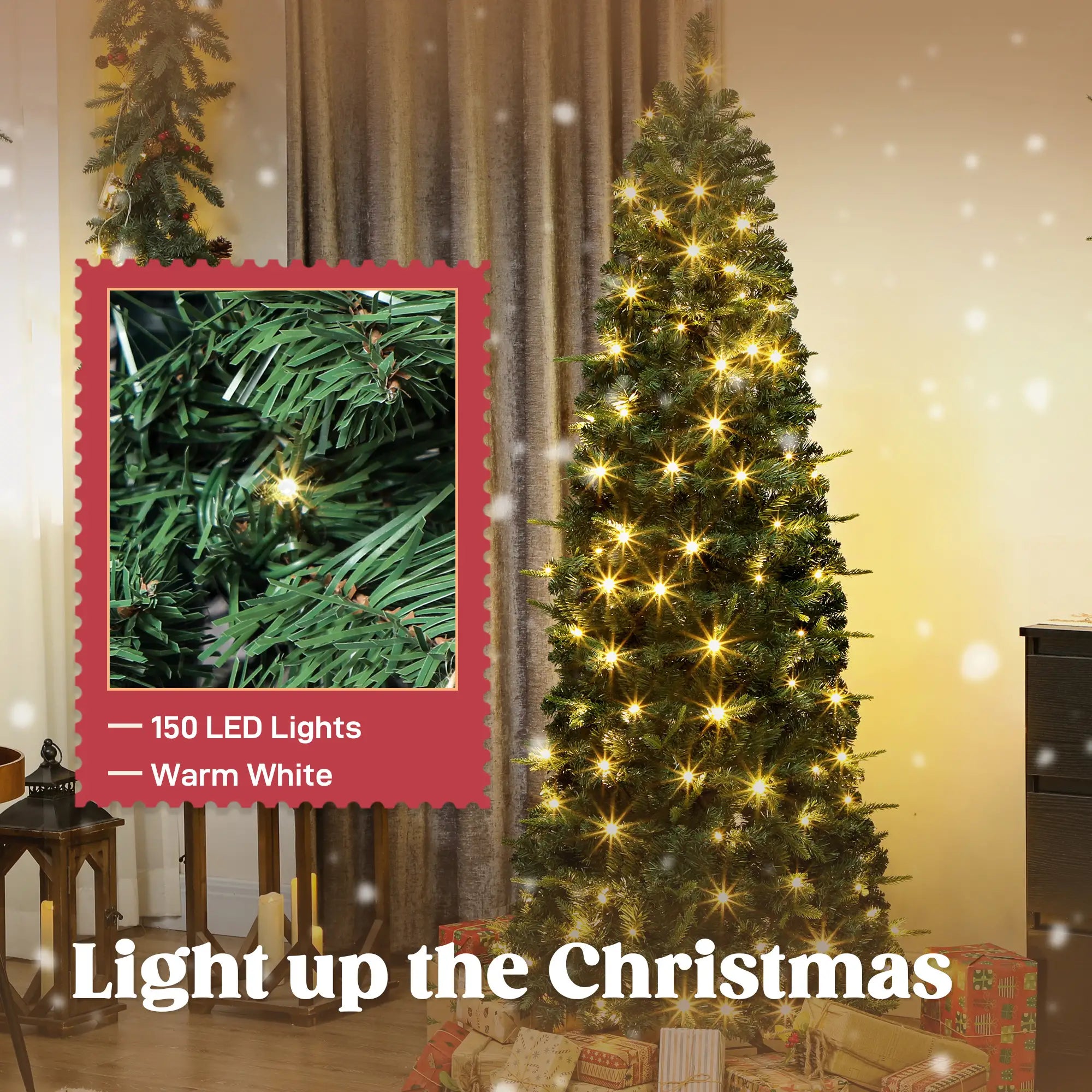 6 ft Prelit Pop Up Christmas Tree, Collapsible Artificial with Metal Stand, Green Pre Lit Christmas Trees at Gallery Canada