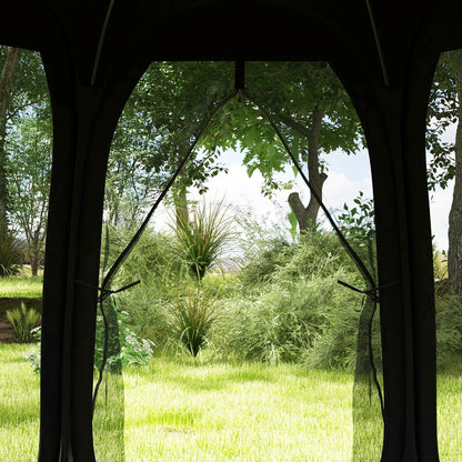 11' x 11.5' Screen Tent, Pop Up Camping Gazebo, Black Pop Up Canopies at Gallery Canada