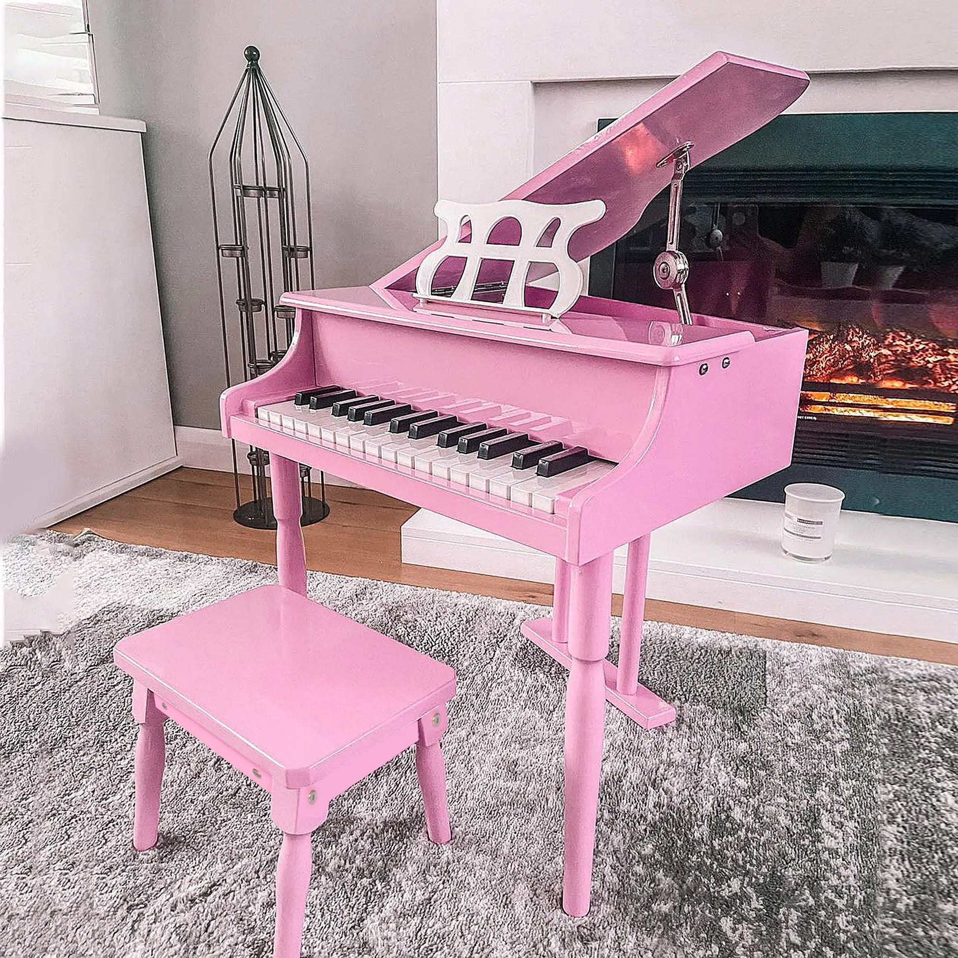 Modern Kids Piano, 30 Keys, Mini Toy with Music Stand, Pink Electronic Musical Pianos at Gallery Canada