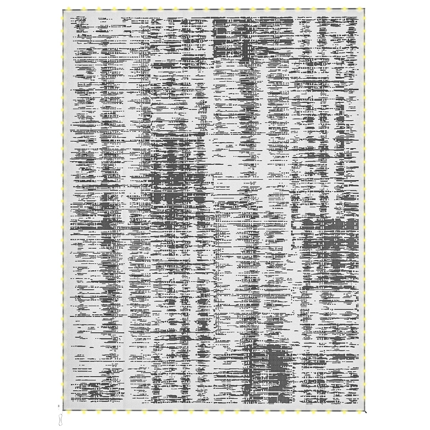 Waterproof Outdoor Camping Rug With LED Lights, 12' x 9' Outdoor Reversible Rugs Dark Gray, White at Gallery Canada