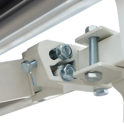 10x8ft Manual Retractable Patio Awning, Aluminum Frame, Grey Deck Awnings at Gallery Canada