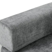 Canapé-lit convertible 81" 5-en-1, Gris, Assise profonde