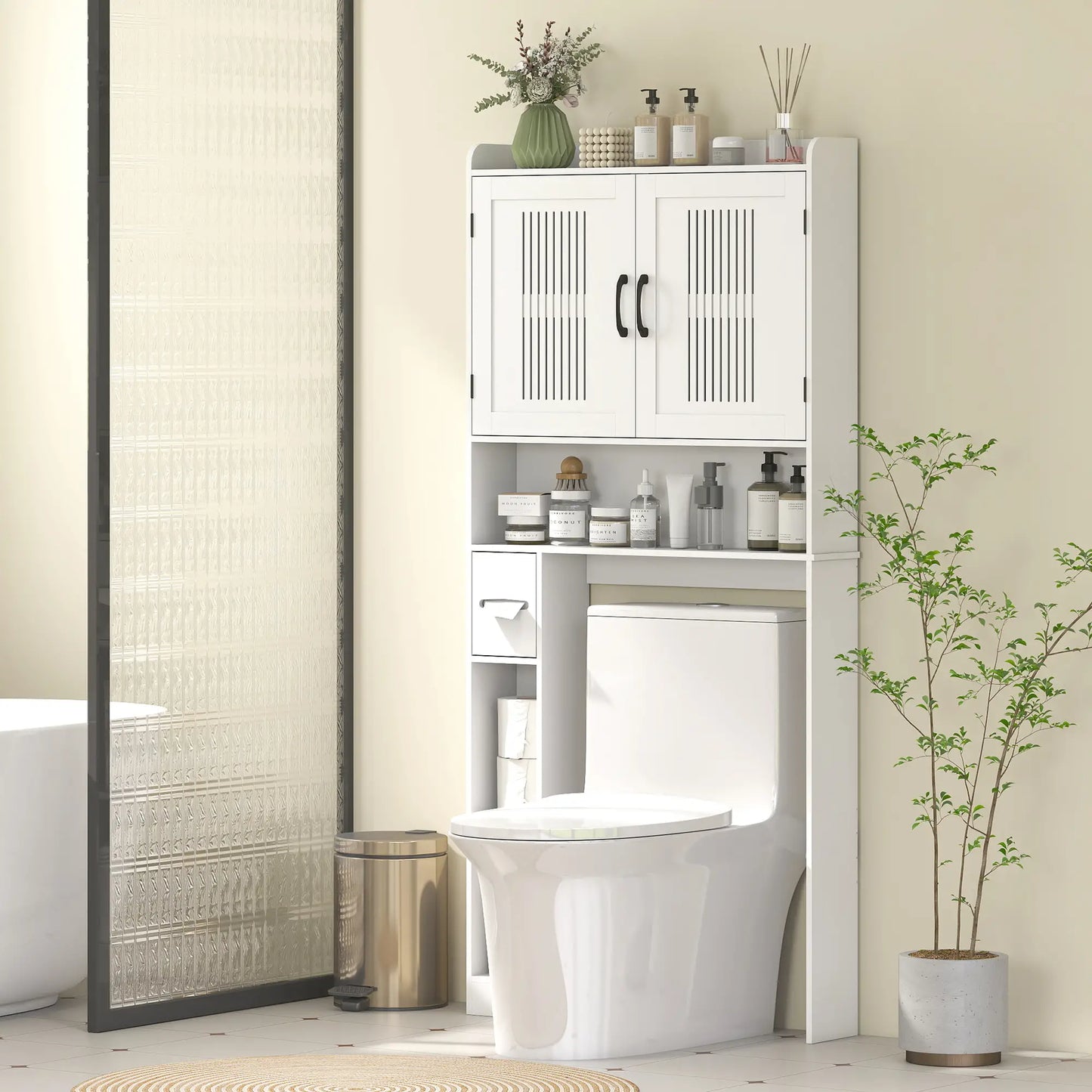 Over Toilet Storage Cabinet, Adjustable Shelf, Toilet Paper Holder Bathroom Cabinets at Gallery Canada