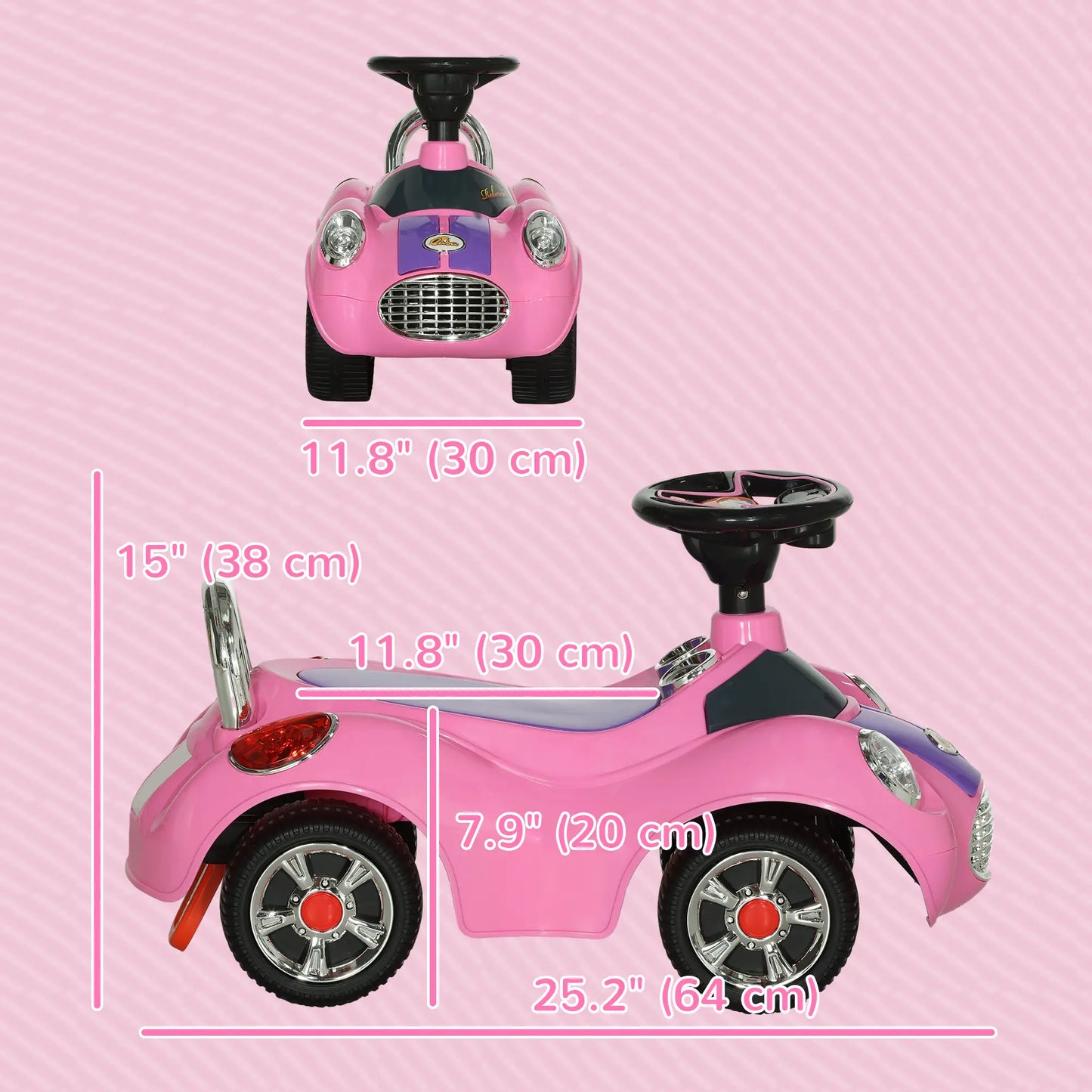 Baby Push Car With Music, Horn, Light, Pink Push Cars for Toddlers at Gallery Canada