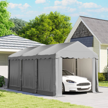 20' x 10' Portable Shed, Outdoor Storage Tent, Light Grey Portable Shed at Gallery Canada