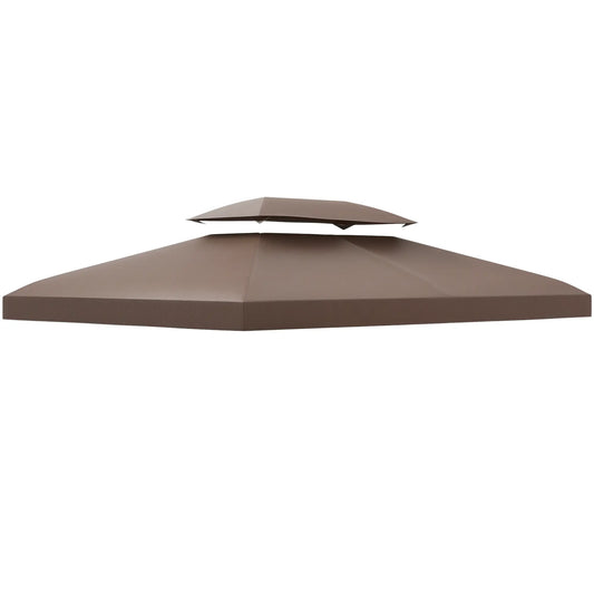 13' x 10' Gazebo Replacement Canopy, 2 Tier Roof, Brown Gazebo Canopy Replacement Brown at Gallery Canada