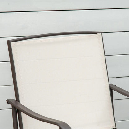 Double Glider Chair, Glass Top Table, High Back, Sling Fabric, Beige Outdoor Gliders at Gallery Canada