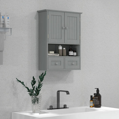 Bathroom Wall Cabinet, Medicine Cabinet, Over Toilet Storage, Grey Wall Mounted Cabinets at Gallery Canada
