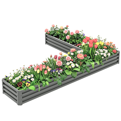 L-Shaped Raised Garden Bed, 82