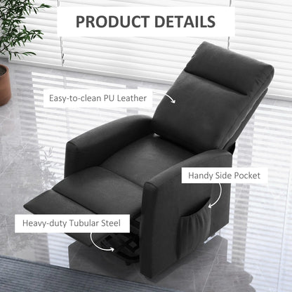 Power Lift Recliner Chair, Remote Control, Side Pocket, Grey Electric Power Lift Chairs at Gallery Canada