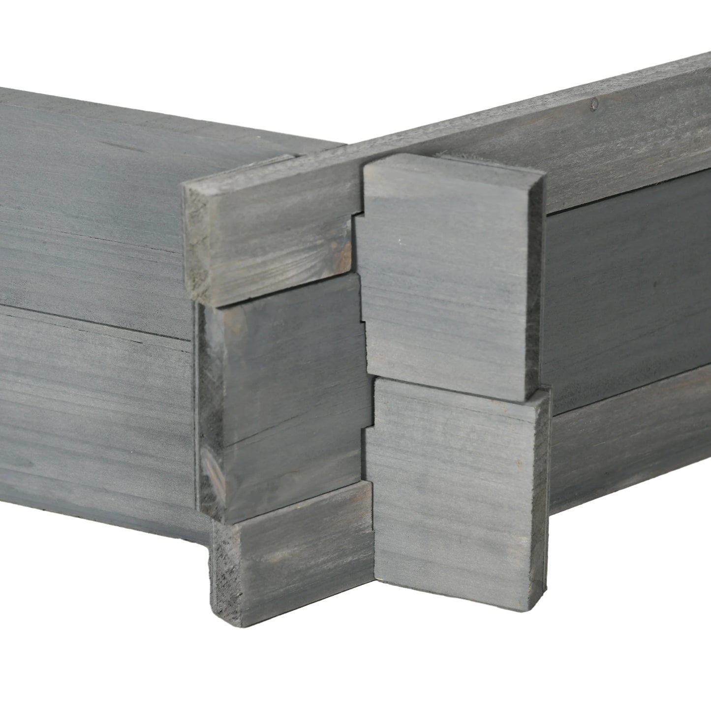 39" x 36" Hexagon Planter Box, Raised Garden Bed, Grey Wooden Planter Boxes at Gallery Canada