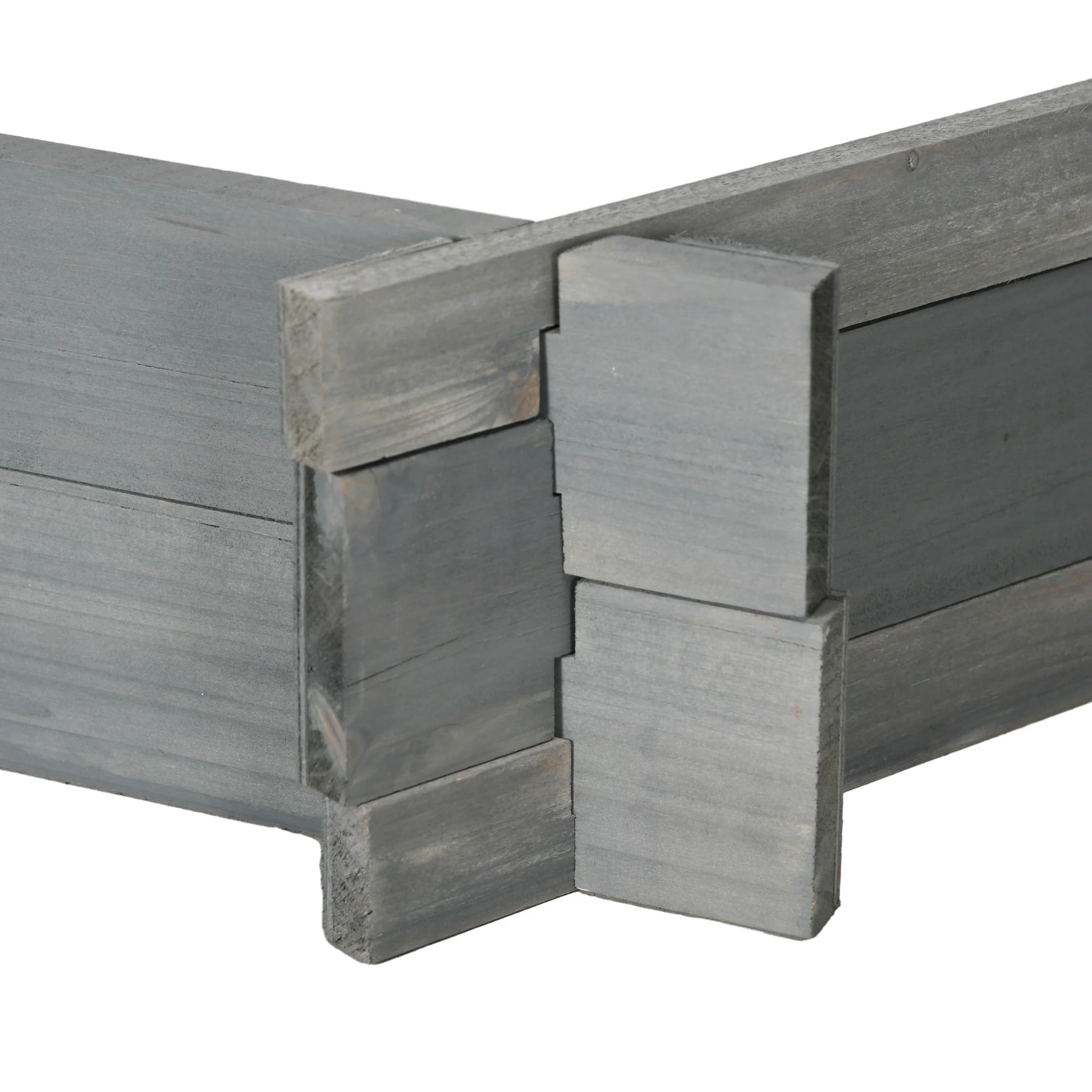 39" x 36" Hexagon Planter Box, Raised Garden Bed, Grey Wooden Planter Boxes at Gallery Canada