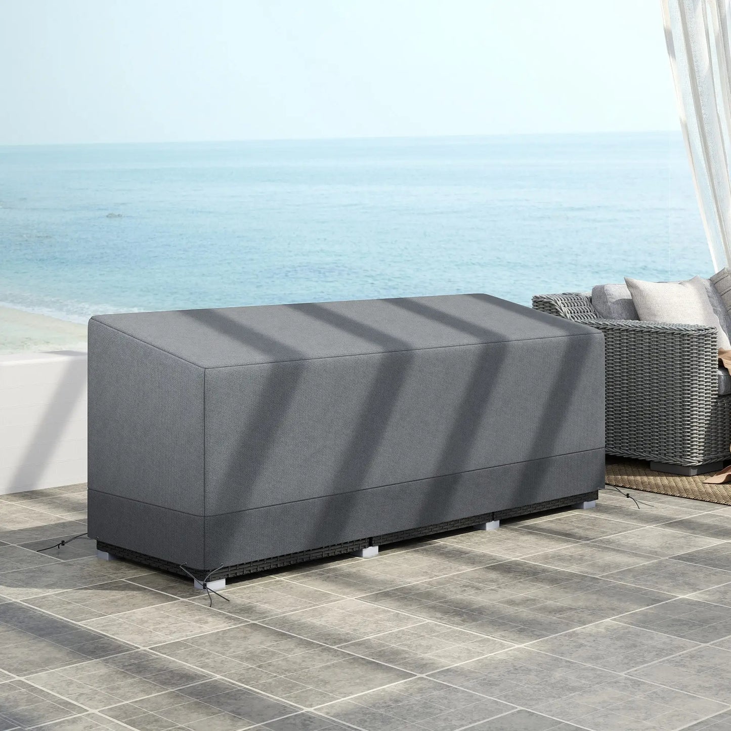 Waterproof 3 Seater Sofa Cover, 75" x 28.3" x 29.9", Grey Patio Furniture Covers at Gallery Canada