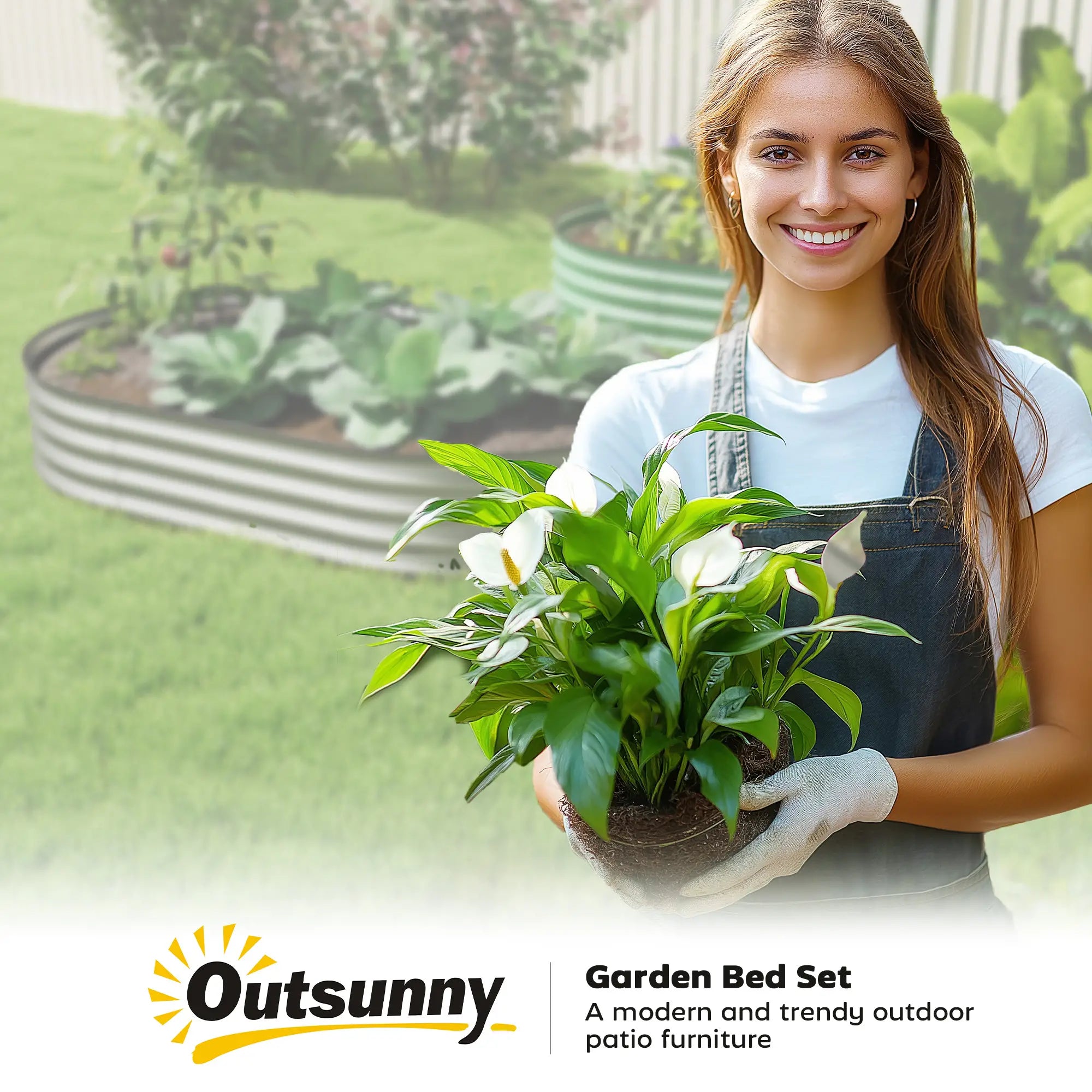 5' x 3' x 1' Outdoor Planter Box, Galvanized Raised Garden Bed, Silver Raised Garden Beds at Gallery Canada