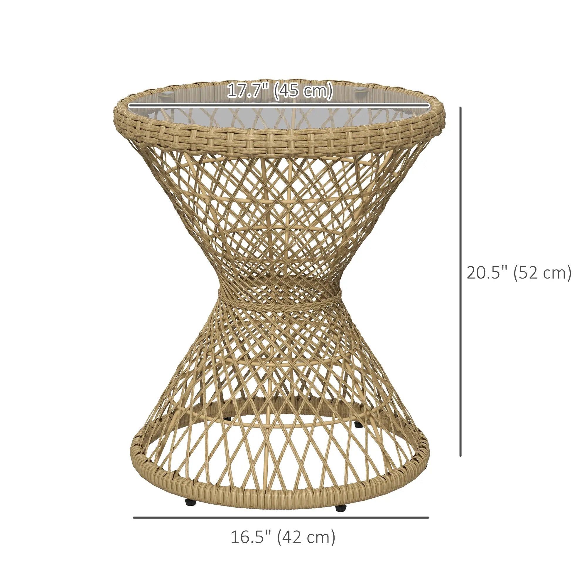 Wicker Outdoor Coffee Table, 18
