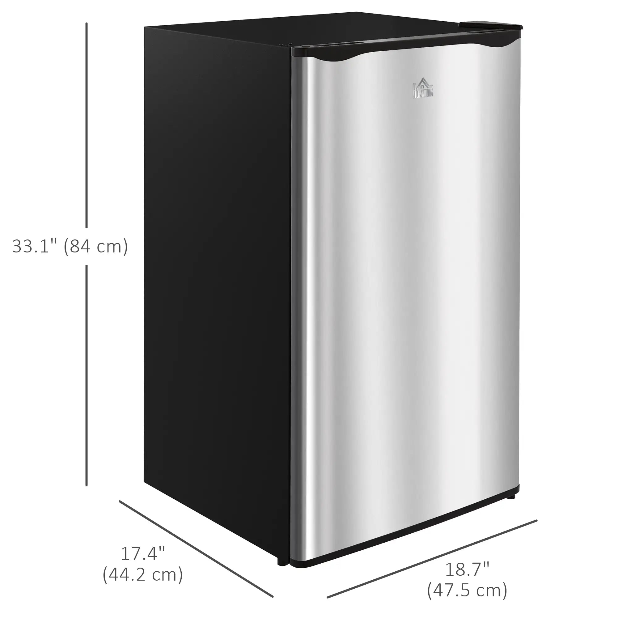 Compact Refrigerator, Mini Fridge with Freezer, Adjustable Shelf, Silver Small Kitchen Appliances at Gallery Canada
