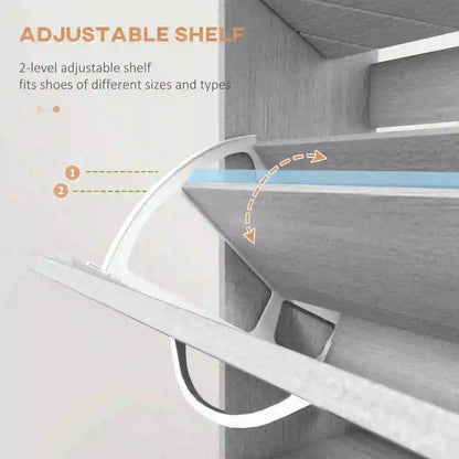 Shoe Storage Cabinet, 3 Flip Drawers, Slim 12 Pair Organizer Shoe Storage Cabinets & Racks at Gallery Canada