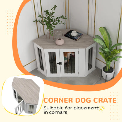 Dog Crate Furniture with Cushion, 41 Inch, Corner Design, Multi Color Houses, Kennels & Pens at Gallery Canada