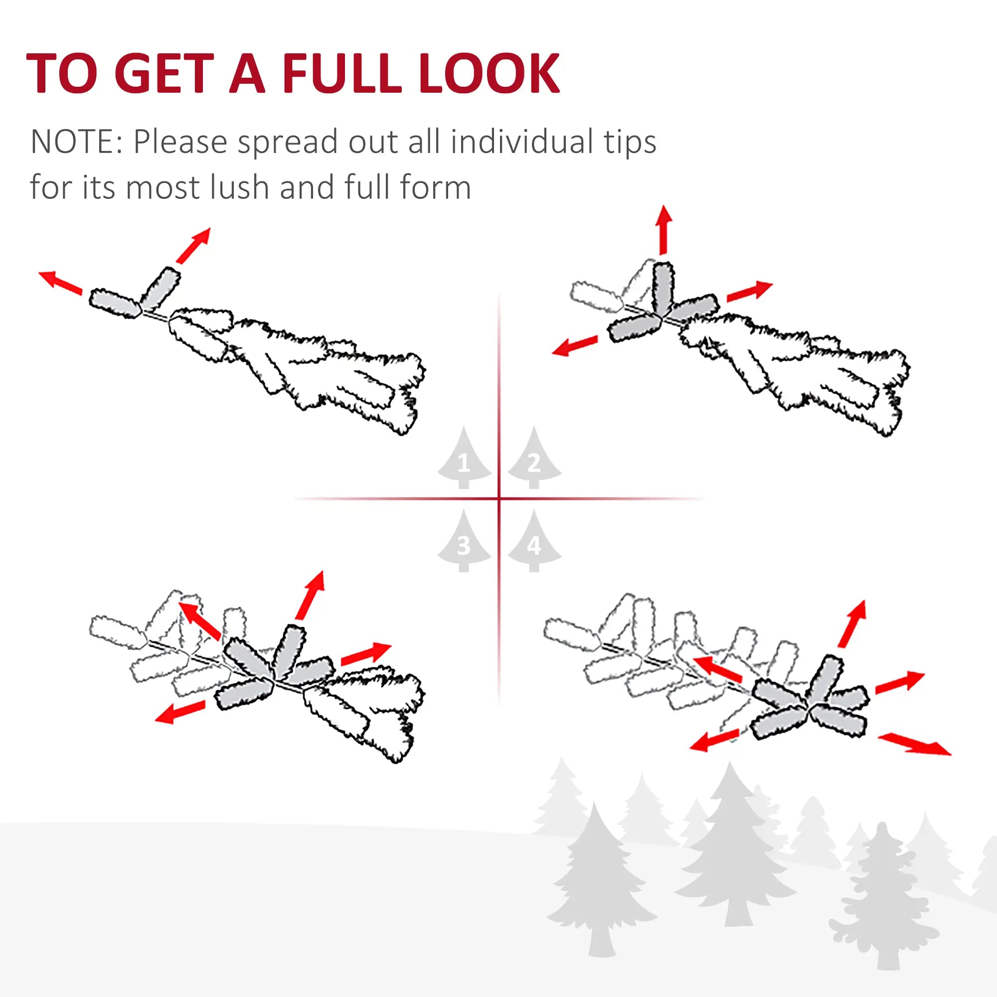6.9ft Artificial Christmas Tree, Metal Stand, Spruce Tips, Green Artificial Christmas Trees at Gallery Canada