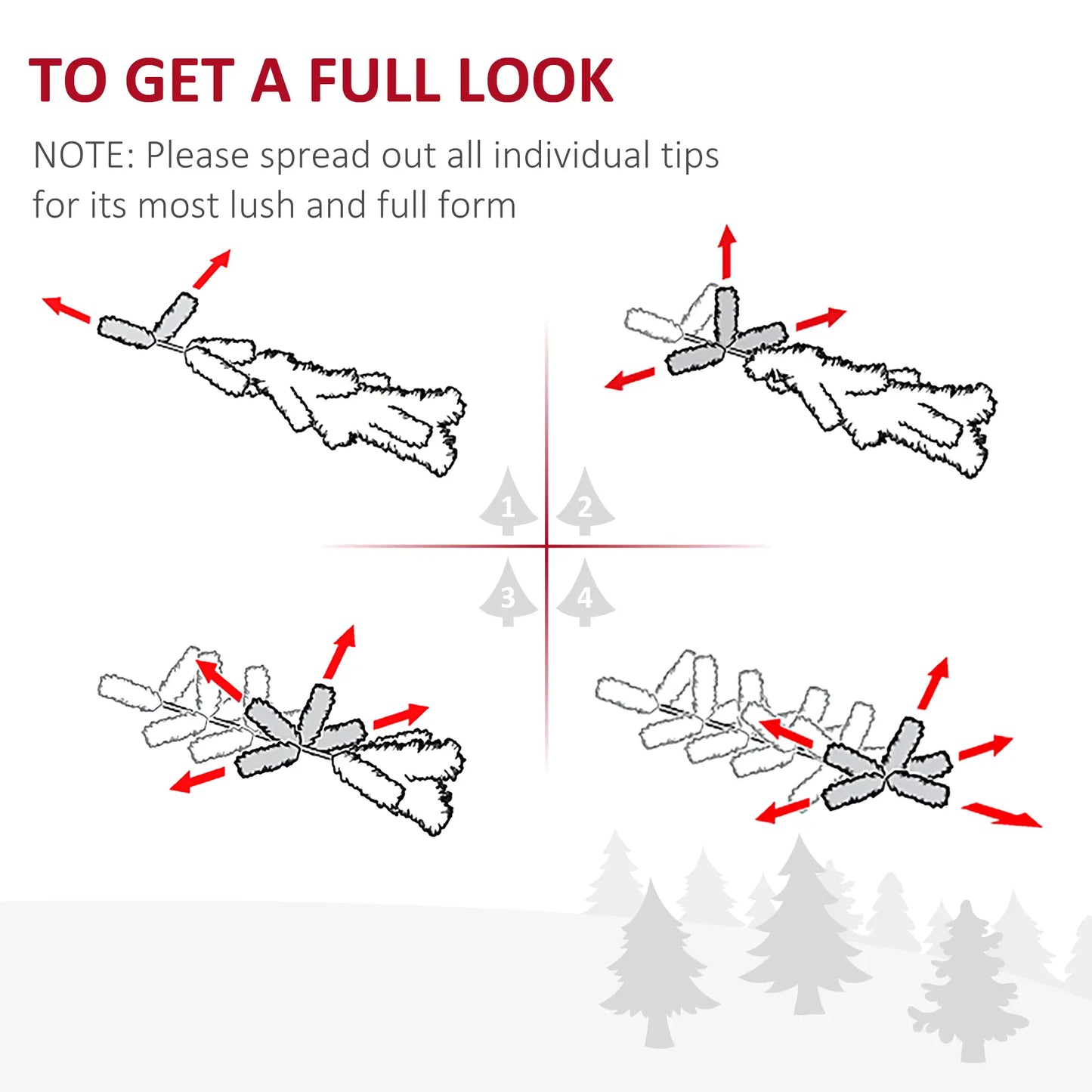 6.9ft Artificial Christmas Tree, Metal Stand, Spruce Tips, Green Artificial Christmas Trees at Gallery Canada