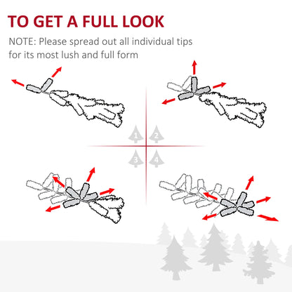 6.9ft Artificial Christmas Tree, Metal Stand, Spruce Tips, Green Artificial Christmas Trees at Gallery Canada