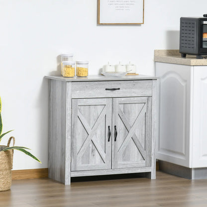 Farmhouse Sideboard Buffet Cabinet, Grey Grain, Barn Door Storage, Grey Bar Cabinets at Gallery Canada