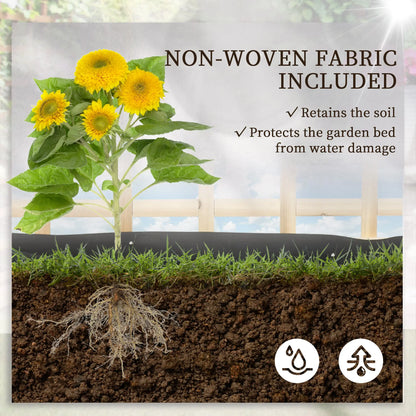 Wooden Elevated Planter Box with Trellis, 3 Tier Garden Bed, Outdoor, Natural Raised Garden Beds at Gallery Canada