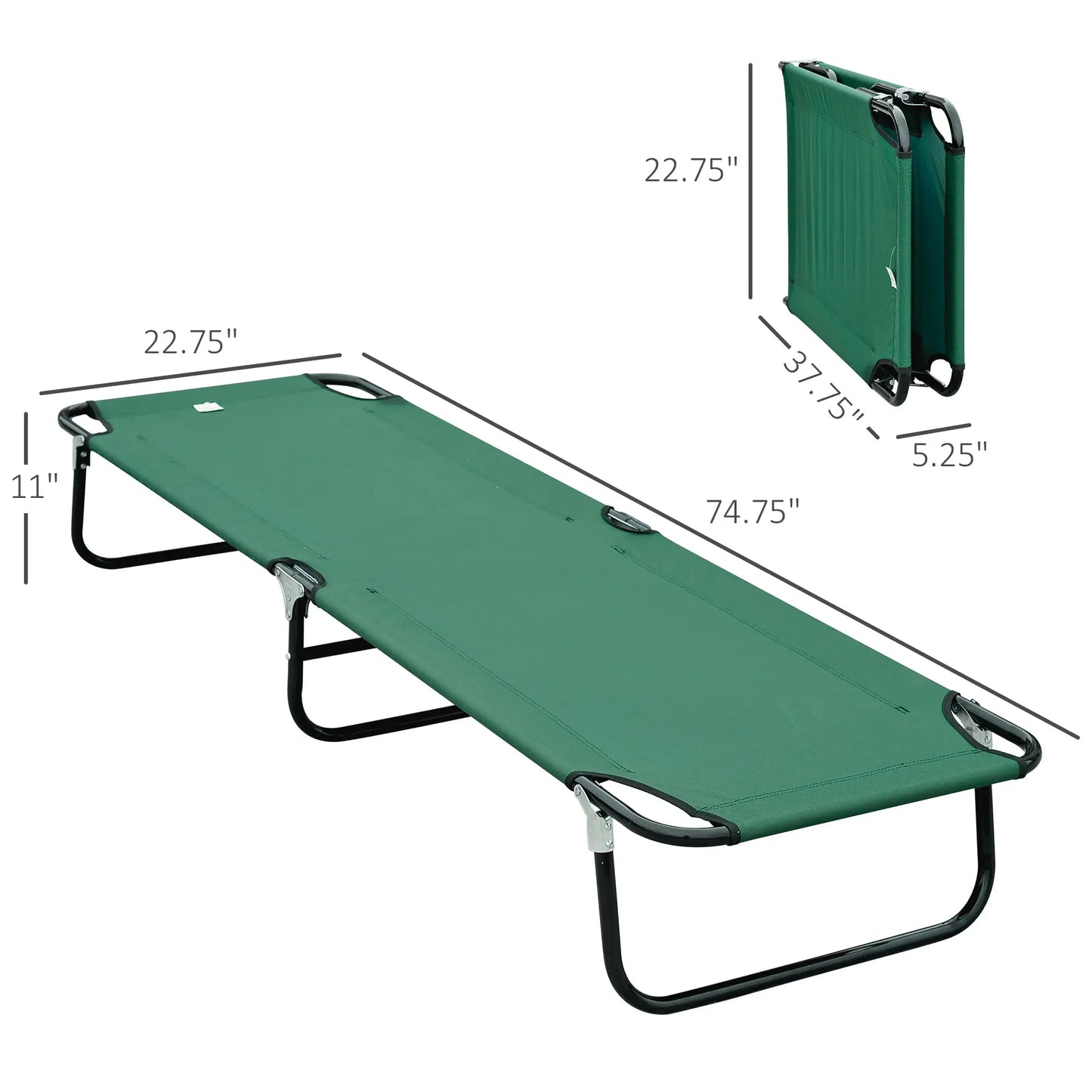 Folding Camping Cot, Portable Outdoor Sleeping Bed, Green Camping Cots at Gallery Canada