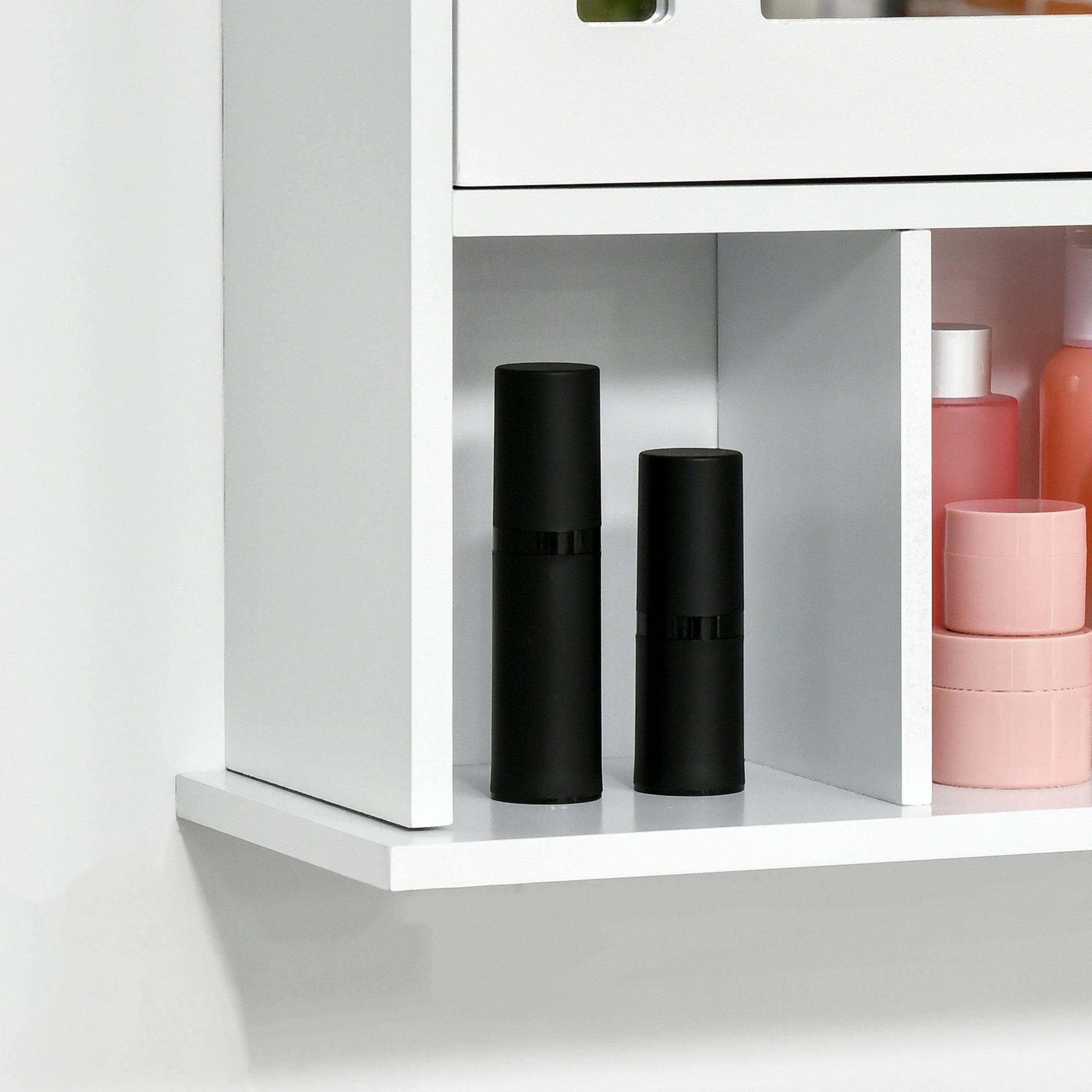 Wall Mounted Bathroom Mirror Cabinet, 3 Shelf Organizer, White Mirror Medicine Cabinets at Gallery Canada