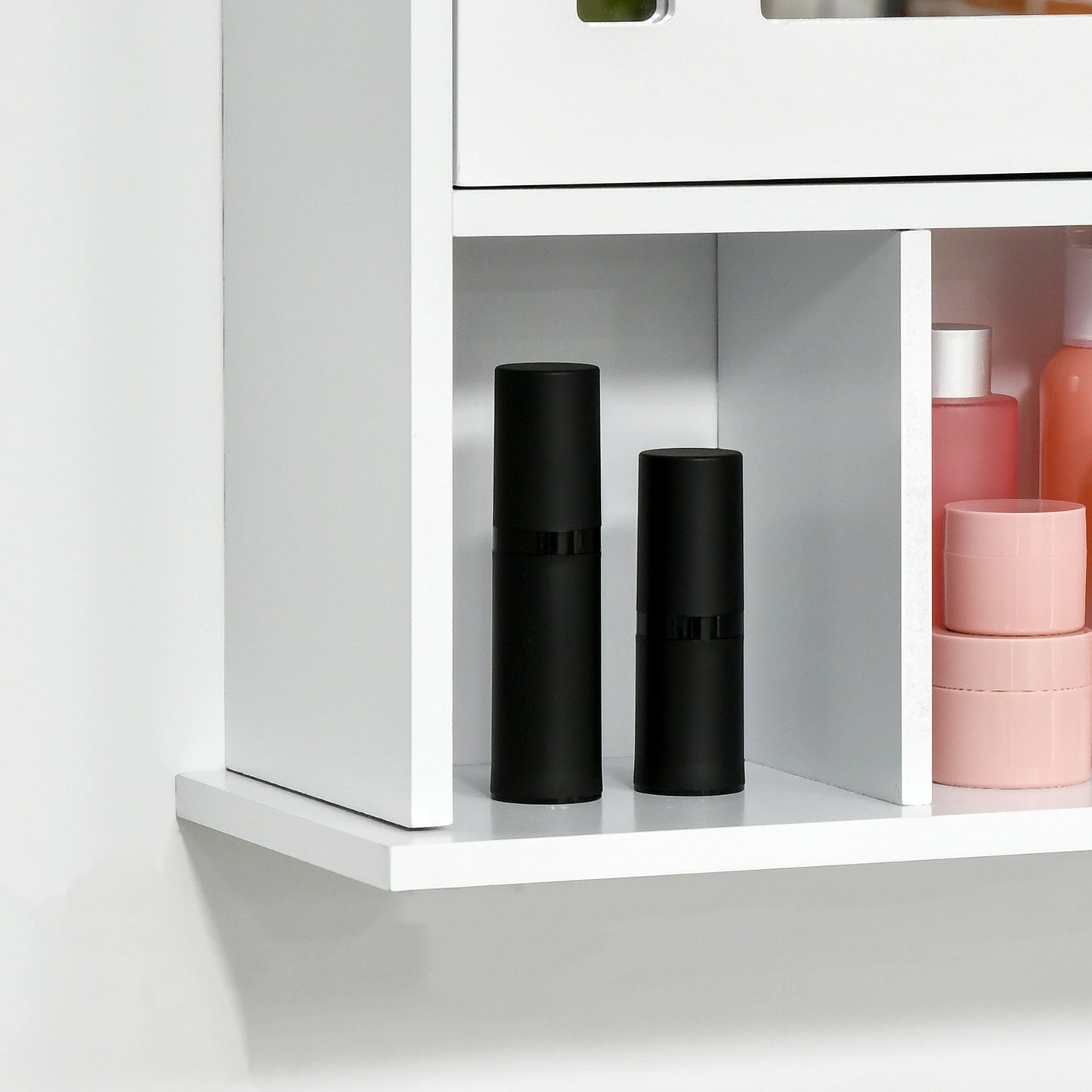 Wall Mounted Bathroom Mirror Cabinet, 3 Shelf Organizer, White Mirror Medicine Cabinets at Gallery Canada