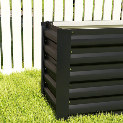 8 x 1.3 x 1.5ft Galvanized Raised Garden Bed, Outdoor Planter Box, Dark Grey Raised Garden Beds at Gallery Canada