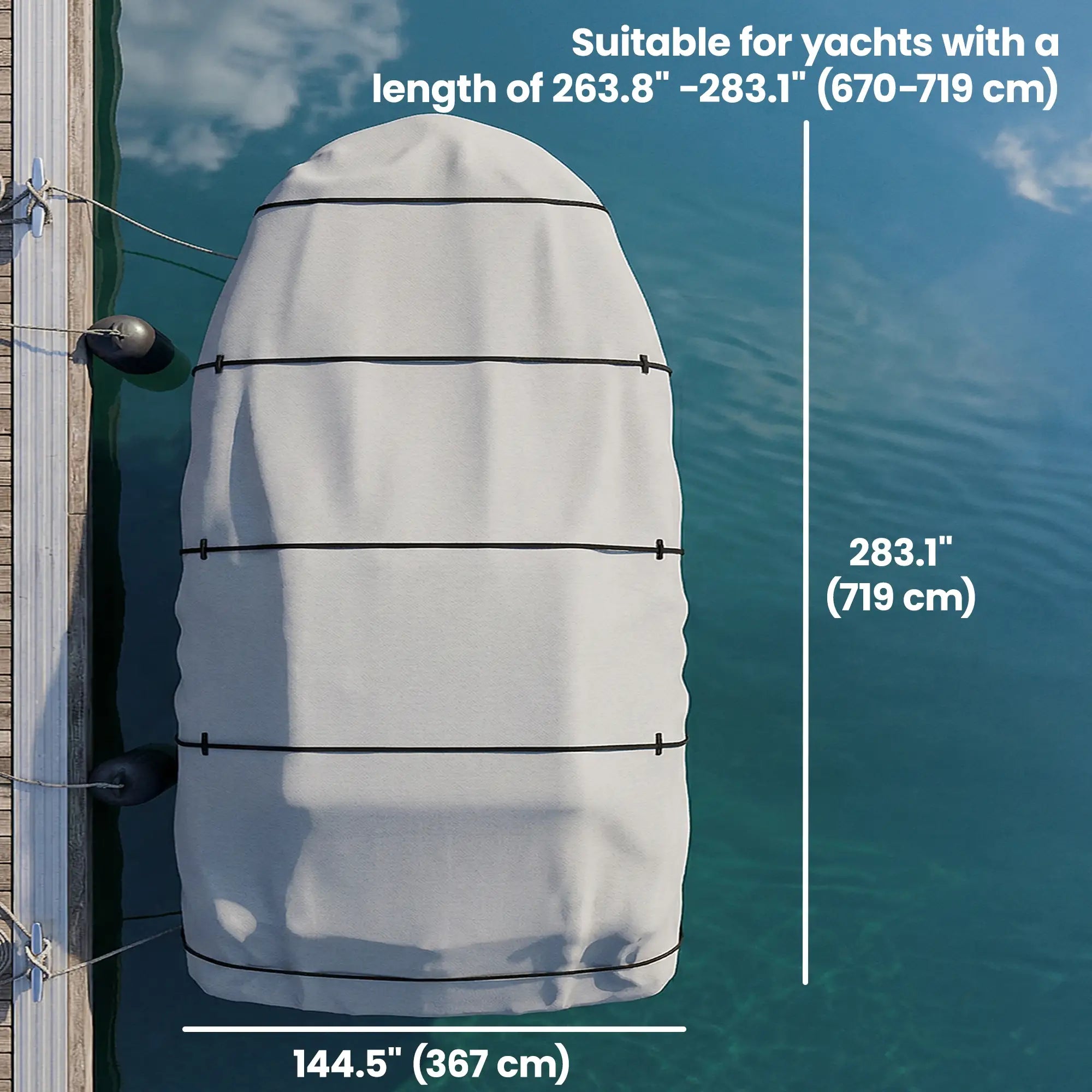 22-24 Ft Trailer Boat Cover, 3000mm Waterproof, Light Grey Water Sports & Boating Supplies at Gallery Canada