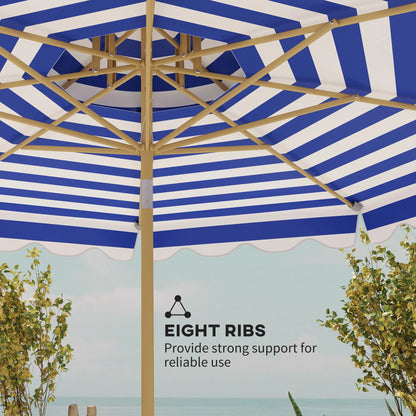 9FT Patio Umbrella, 8 Ribs, Crank, Tilt, UPF 50+, 2-Tier Vent, Blue Sun Umbrellas at Gallery Canada