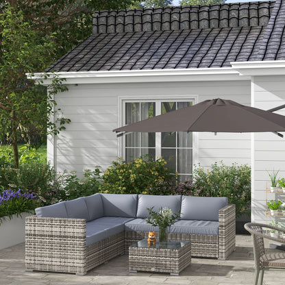 4-Piece Rattan Wicker Outdoor Furniture Set, Grey Patio Furniture Sets at Gallery Canada