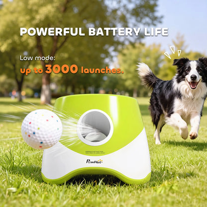 Automatic Dog Ball Launcher, 2.3" 5 Tennis Balls, 3 Distance Settings, Green Dog Agility Training Equipment at Gallery Canada
