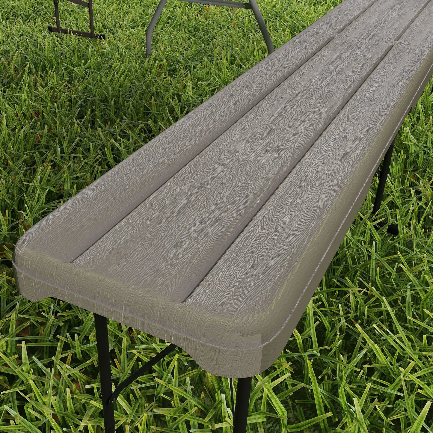 6 ft Plastic Bench Seat, Foldable, Portable, Distressed Brown, Brown Garden Accessories at Gallery Canada