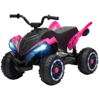 VTT pour enfants 12V, suspension arrière, 2,2 MPH, roues lumineuses, rouge