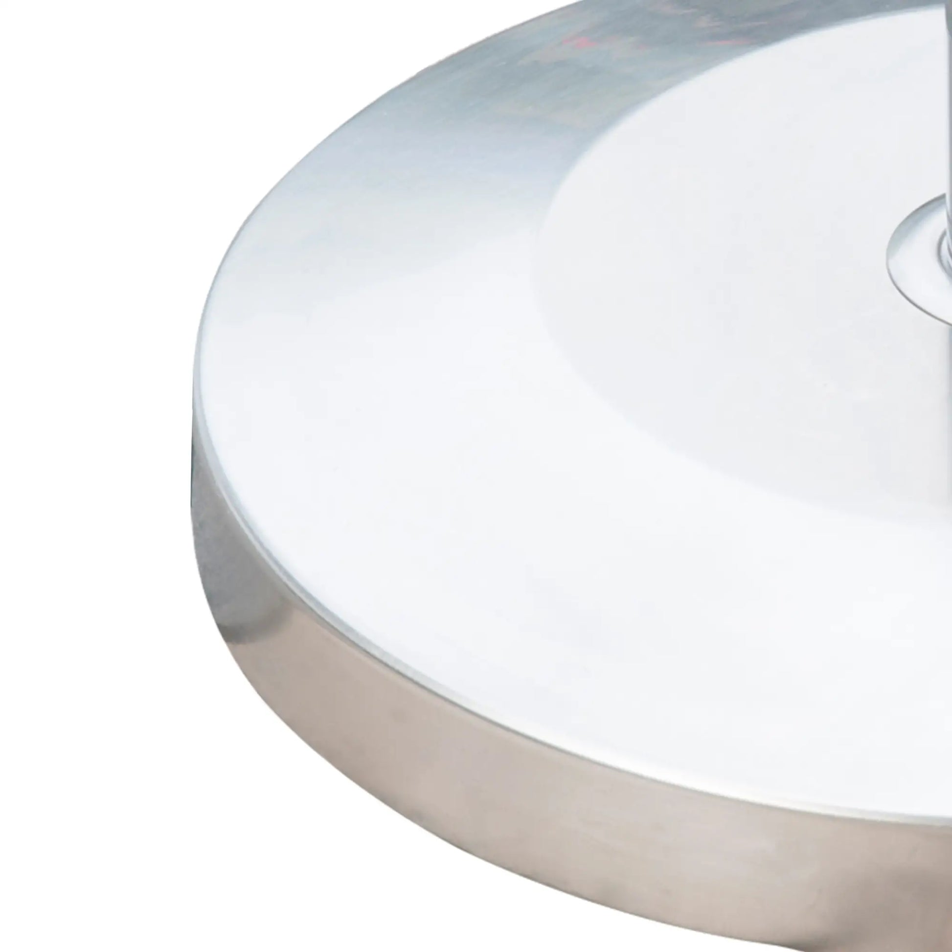 19" Round Patio Umbrella Stand, Stainless Steel Base, Silver Umbrella Bases at Gallery Canada