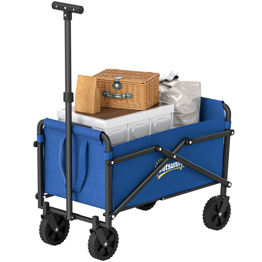 Small Collapsible Garden Cart, Heavy Duty Lawn Wagon, Blue Bike Cargo Trailers Blue at Gallery Canada