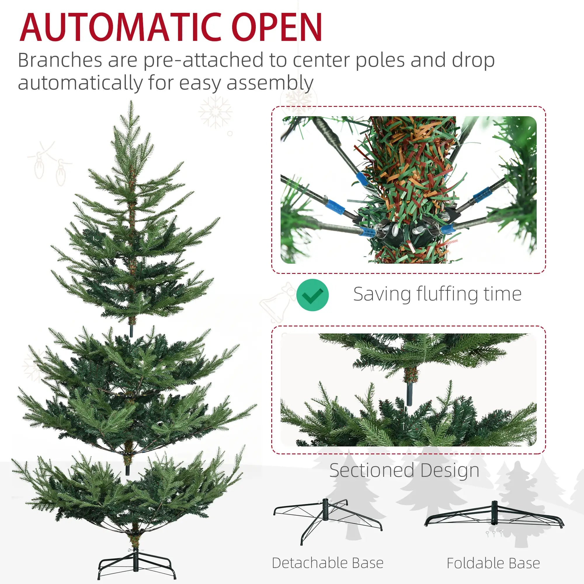 6ft Artificial Christmas Tree, Metal Base, Xmas Tree Artificial Christmas Trees at Gallery Canada