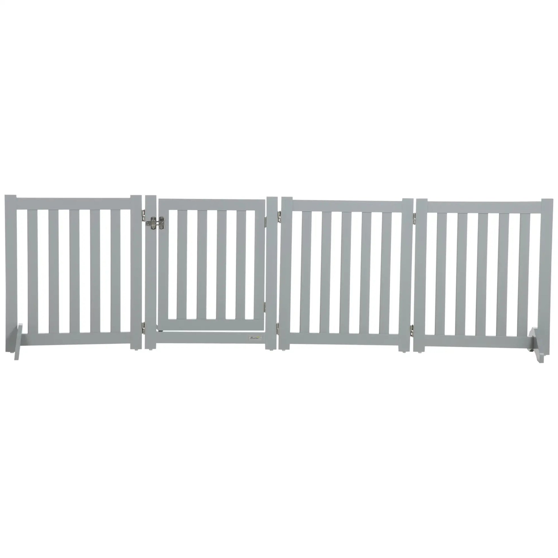 23.5"H Foldable Dog Gate with Door, 4 Panels, Grey Houses, Kennels & Pens at Gallery Canada
