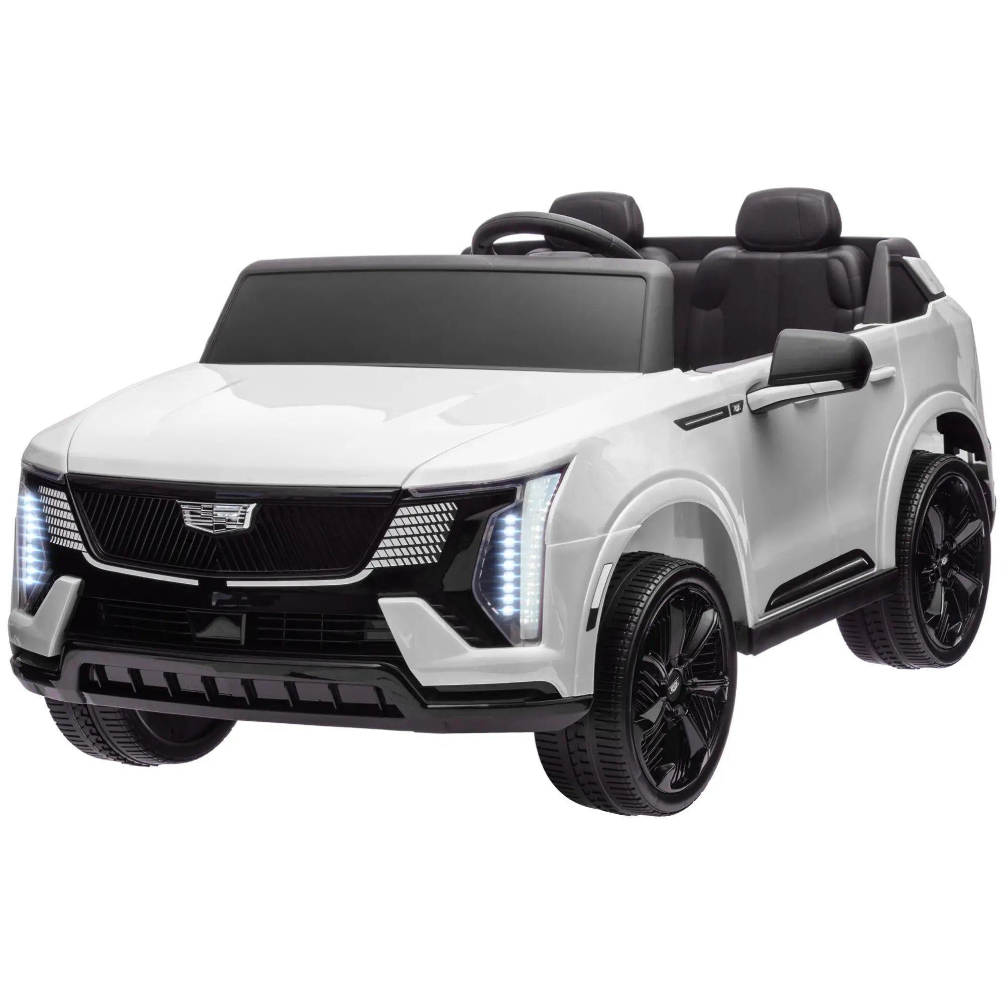 2-Seater Ride on Truck, 12V Kids Electric Car, Spring Suspension, White Electric Toy Cars White at Gallery Canada