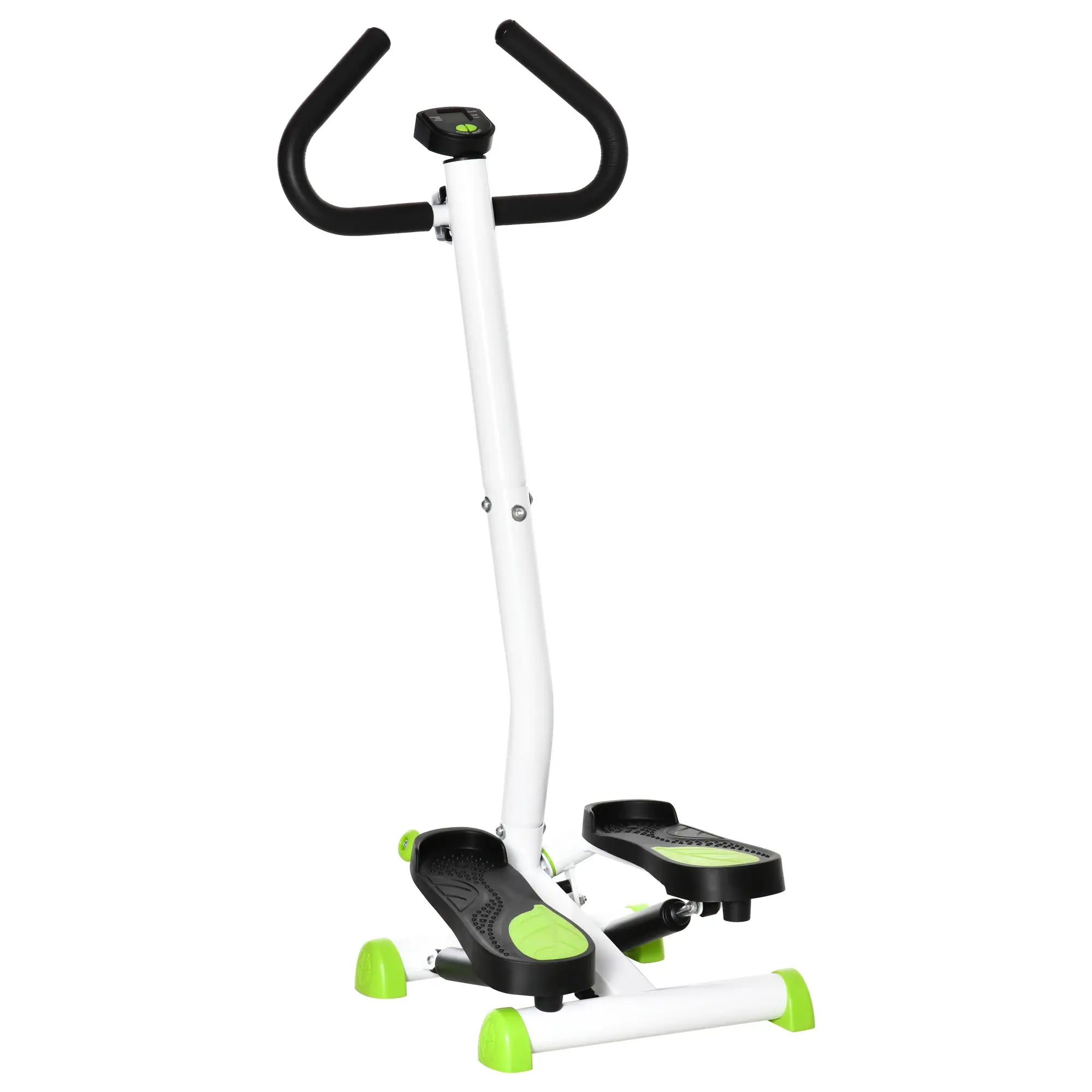 Twist Stepper, Adjustable Resistance, LCD Screen, White & Green Exercise & Stationary Bikes White, Green, Black at Gallery Canada
