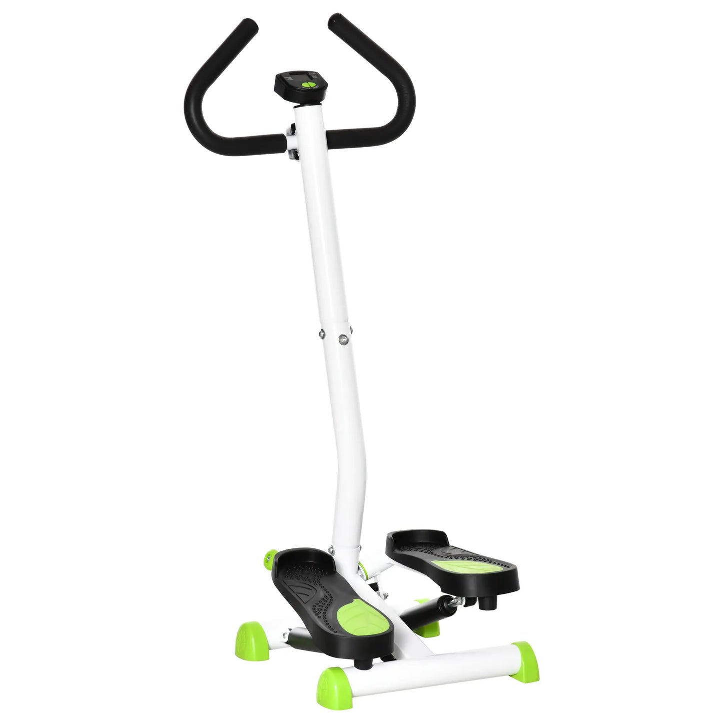 Twist Stepper, Adjustable Resistance, LCD Screen, White & Green Exercise & Stationary Bikes White, Green, Black at Gallery Canada