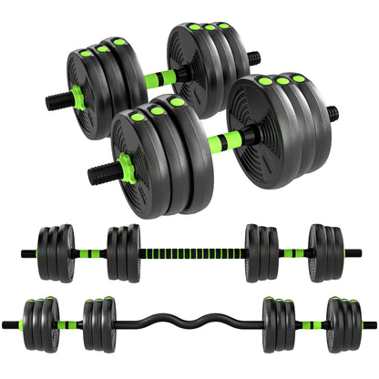 Adjustable Dumbbell Set, 3 in 1 Weights, 55lb with Connector, Non-Slip Grip Dumbbells & Barbells at Gallery Canada