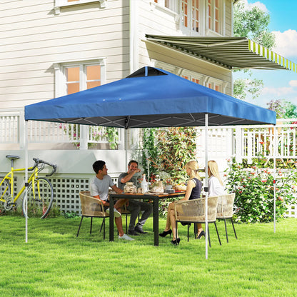 Waterproof Pop Up Canopy Tent, 9.8' x 9.8', With Carrying Bag, Blue Pop Up Canopies at Gallery Canada