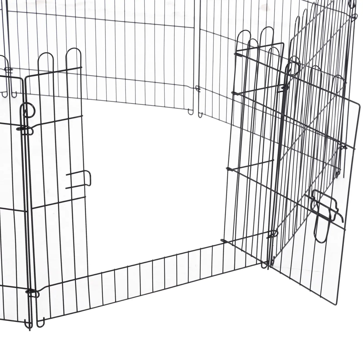 24inch 8-Panel Foldable Dog Playpen, Black Houses, Kennels & Pens at Gallery Canada