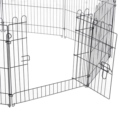24inch 8-Panel Foldable Dog Playpen, Black Houses, Kennels & Pens at Gallery Canada